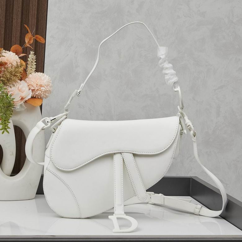 CD white Saddle Bag